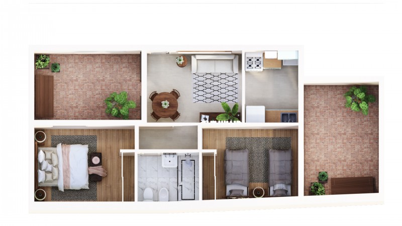 Dpto planta baja con patio